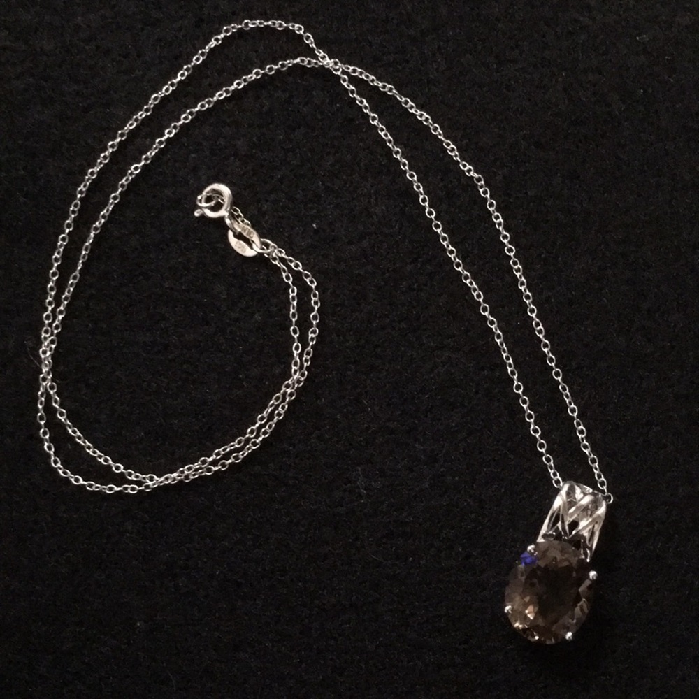 JTV Brown Smoky Topaz 3 pc Set Sterling Silver NWT